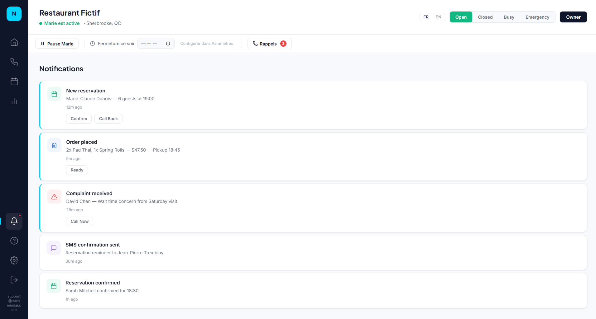 NovaMind — Notifications
